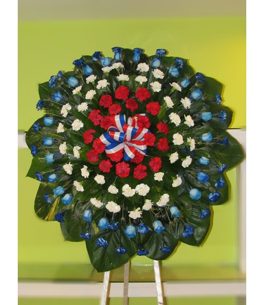 Ofrenda Redonda Con Los Colores De La Bandera